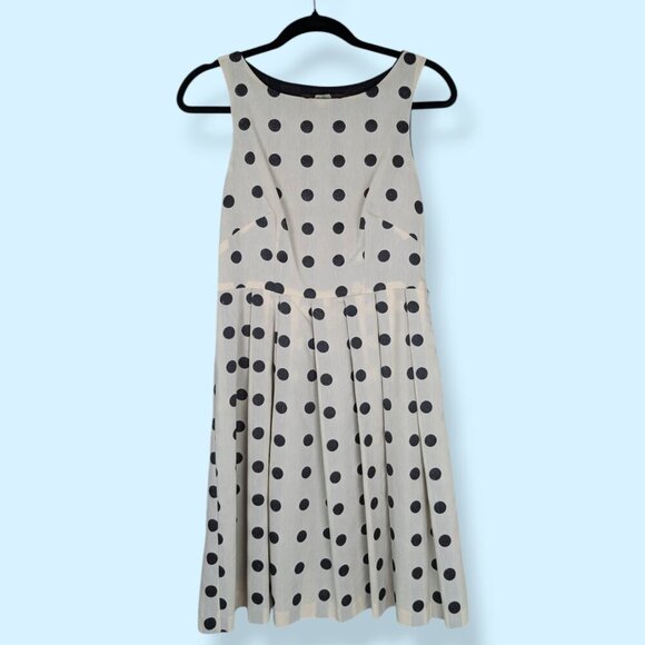 Vintage Eva Franco Polka Dot Pleated Skirt Dress - Picture 6 of 9